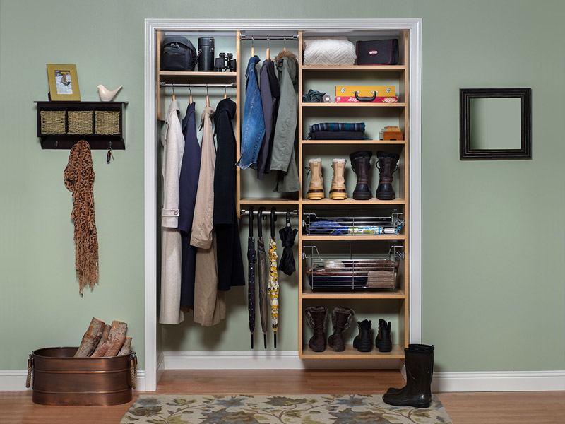 Smart Spaces small closets studio coat and shoe organizer system
