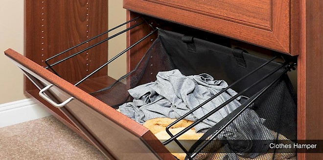A clothes hamper fold away cabinet system